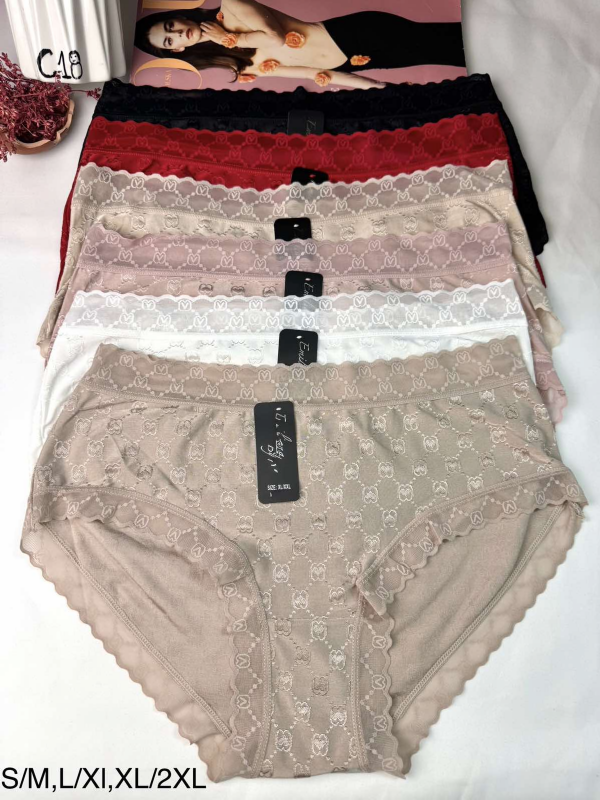 Majtki damskie Roz S-2XL, Mix kolor Paczka 24 szt